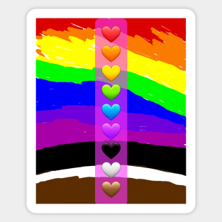 Rainbow hearts! Sticker